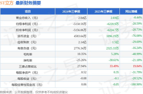 ST立方2025年三季報簡析 凈利潤承壓，大數據服務與應收賬款管理成焦點